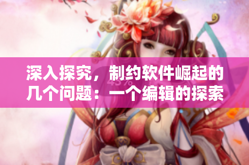 深入探究，制约软件崛起的几个问题：一个编辑的探索之旅