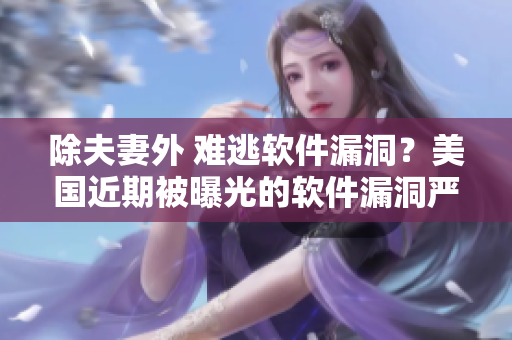 除夫妻外 难逃软件漏洞？美国近期被曝光的软件漏洞严重性引发社会担忧