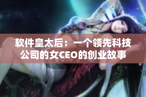 软件皇太后：一个领先科技公司的女CEO的创业故事