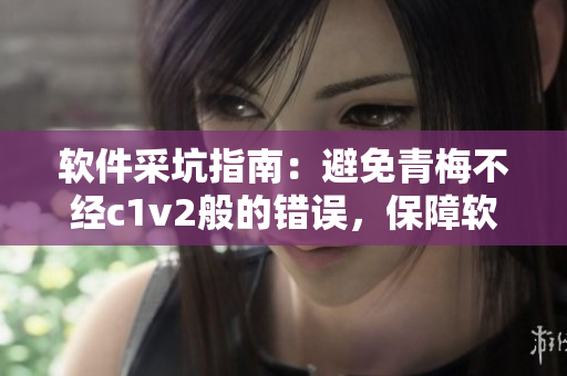 软件采坑指南：避免青梅不经c1v2般的错误，保障软件品质