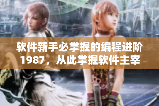 软件新手必掌握的编程进阶1987，从此掌握软件主宰天下