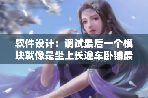 软件设计：调试最后一个模块就像是坐上长途车卧铺最后一排