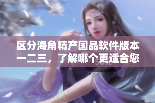 区分海角精产国品软件版本一二三，了解哪个更适合您的需求