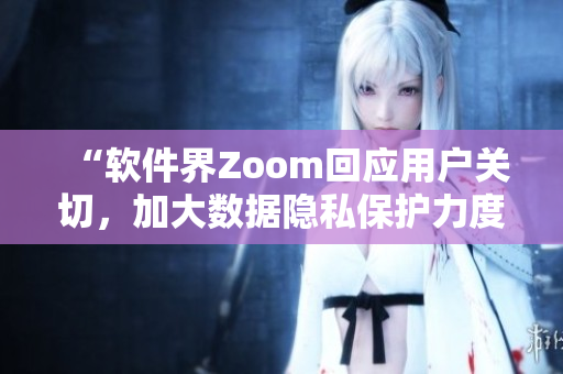 “软件界Zoom回应用户关切，加大数据隐私保护力度”