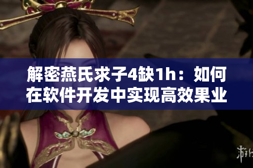 解密燕氏求子4缺1h：如何在软件开发中实现高效果业