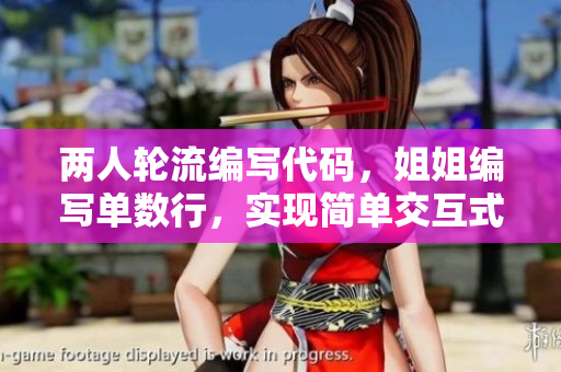 两人轮流编写代码，姐姐编写单数行，实现简单交互式软件。