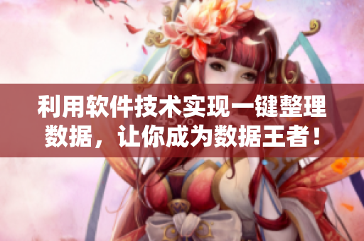 利用软件技术实现一键整理数据，让你成为数据王者！