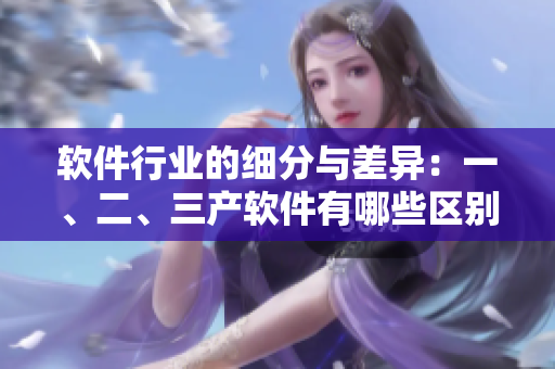 软件行业的细分与差异：一、二、三产软件有哪些区别？