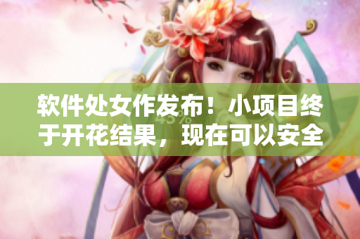 软件处女作发布！小项目终于开花结果，现在可以安全地使用了！
