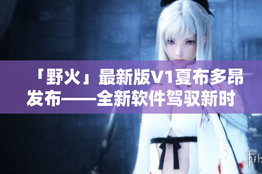 「野火」最新版V1夏布多昂发布——全新软件驾驭新时代！