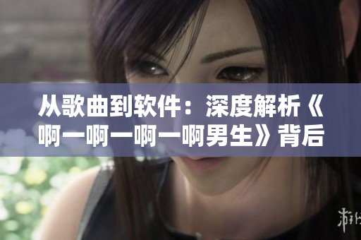 从歌曲到软件：深度解析《啊一啊一啊一啊男生》背后的音频处理技术