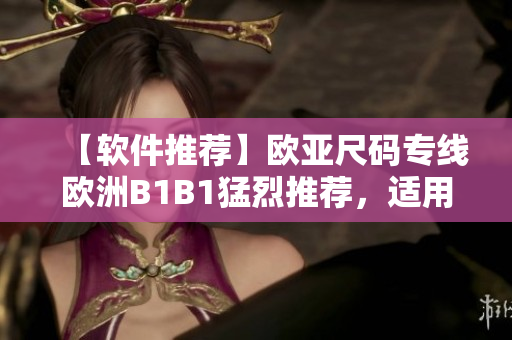 【软件推荐】欧亚尺码专线欧洲B1B1猛烈推荐，适用于电商出口软件！