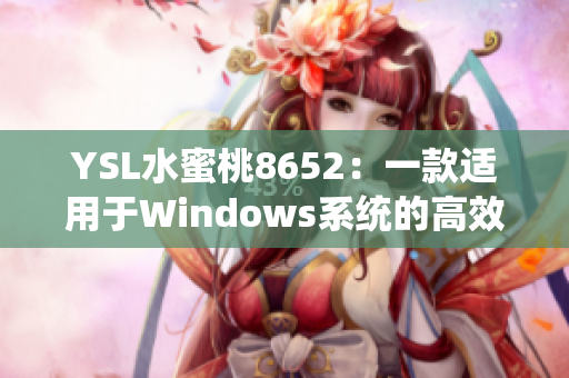 YSL水蜜桃8652：一款适用于Windows系统的高效软件