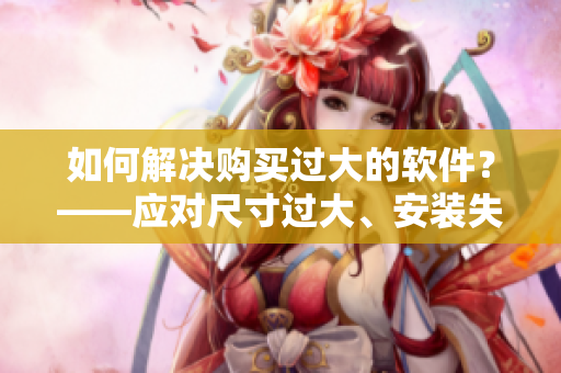 如何解决购买过大的软件？——应对尺寸过大、安装失败等问题的终极指南