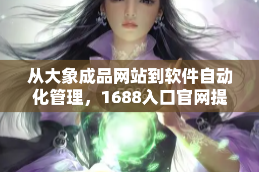从大象成品网站到软件自动化管理，1688入口官网提供的一站式服务！
