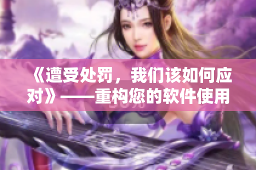 《遭受处罚，我们该如何应对》——重构您的软件使用行为