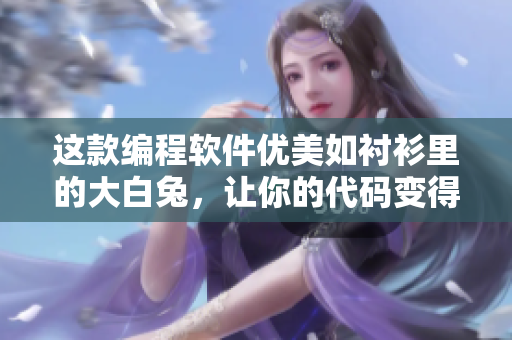这款编程软件优美如衬衫里的大白兔，让你的代码变得更加完美