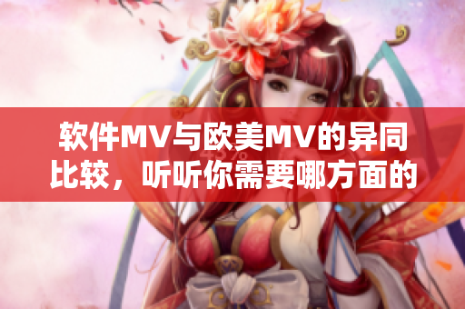 软件MV与欧美MV的异同比较，听听你需要哪方面的讲解？