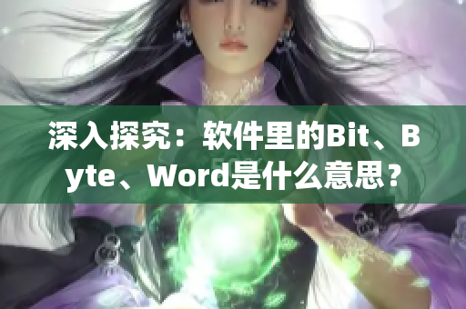 深入探究：软件里的Bit、Byte、Word是什么意思？