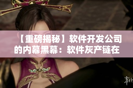 【重磅揭秘】软件开发公司的内幕黑幕：软件灰产链在黑料社的曝光！
