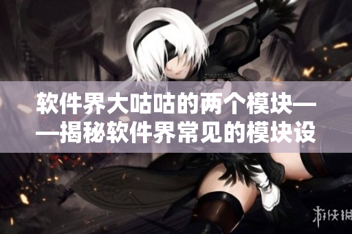 软件界大咕咕的两个模块——揭秘软件界常见的模块设计与应用