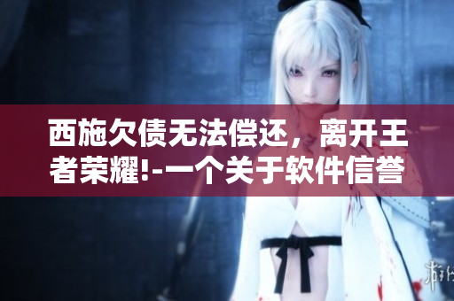 西施欠债无法偿还，离开王者荣耀!-一个关于软件信誉和债务的故事