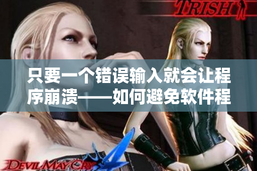 只要一个错误输入就会让程序崩溃——如何避免软件程序崩溃的方法