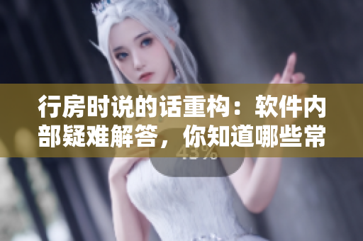 行房时说的话重构：软件内部疑难解答，你知道哪些常见的技巧？