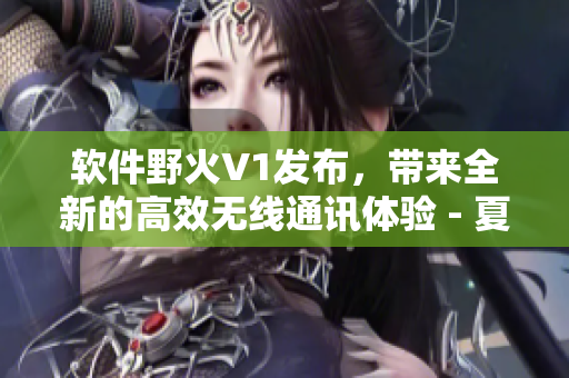软件野火V1发布，带来全新的高效无线通讯体验 - 夏布多昂笔趣阁