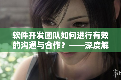 软件开发团队如何进行有效的沟通与合作？——深度解析技巧与方法
