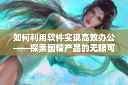 如何利用软件实现高效办公——探索国精产品的无限可能