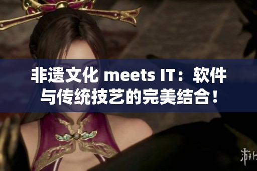 非遗文化 meets IT：软件与传统技艺的完美结合！