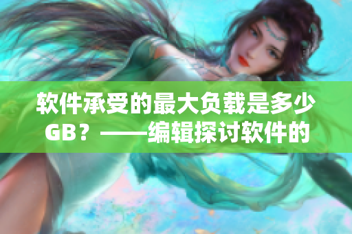 软件承受的最大负载是多少GB？——编辑探讨软件的容量极限