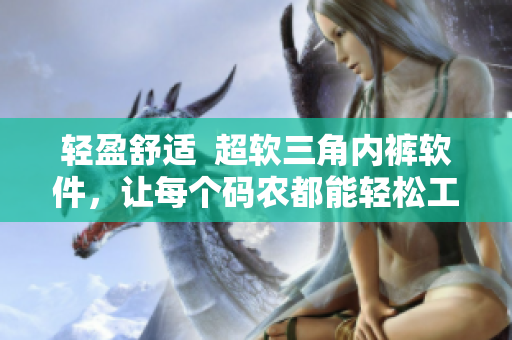 轻盈舒适  超软三角内裤软件，让每个码农都能轻松工作