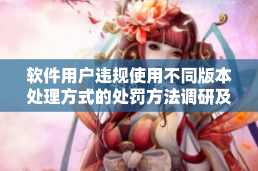 软件用户违规使用不同版本处理方式的处罚方法调研及分析