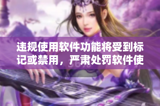 违规使用软件功能将受到标记或禁用，严肃处罚软件使用行为