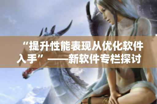 “提升性能表现从优化软件入手”——新软件专栏探讨优化方法