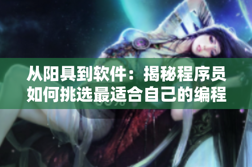 从阳具到软件：揭秘程序员如何挑选最适合自己的编程工具