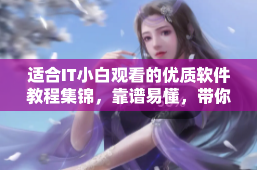 适合IT小白观看的优质软件教程集锦，靠谱易懂，带你玩转软件