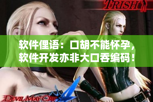 软件俚语：口胡不能怀孕，软件开发亦非大口吞编码！